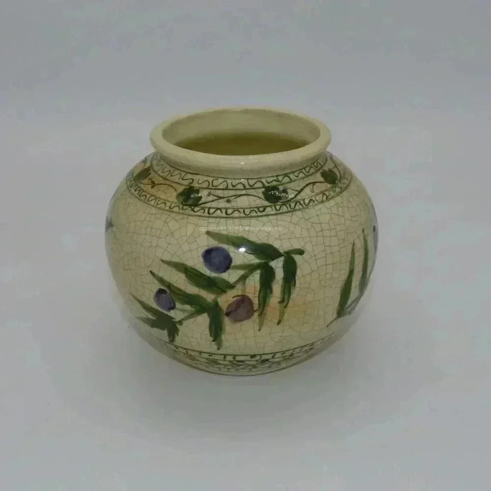 Decorative Ceramic Vase Flower Pot Crackle Mediterranean Design